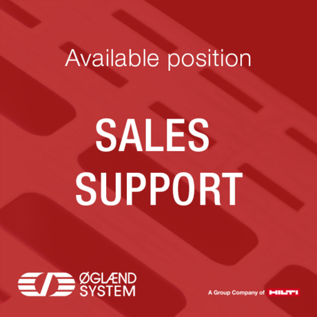 ledig stilling sales support