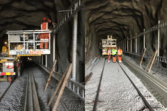 Cable ladders in the Henrikdals tunnel at Saltsjöbanan © Øglænd System